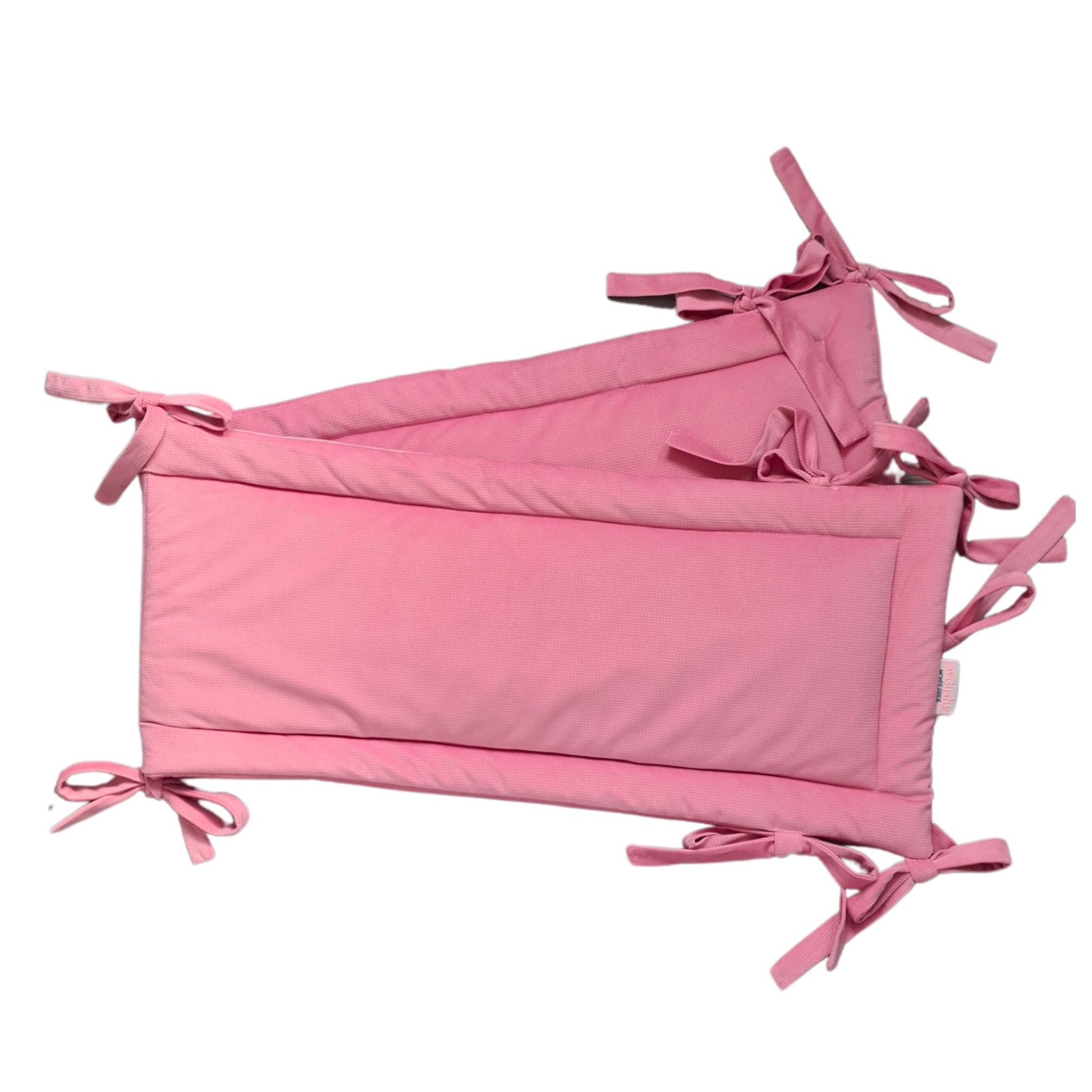 pink bumper for cot bed 