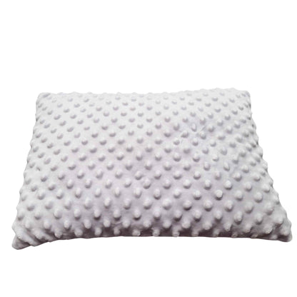 small pillow for baby cot white grey stars with cosy grey plush evcushy