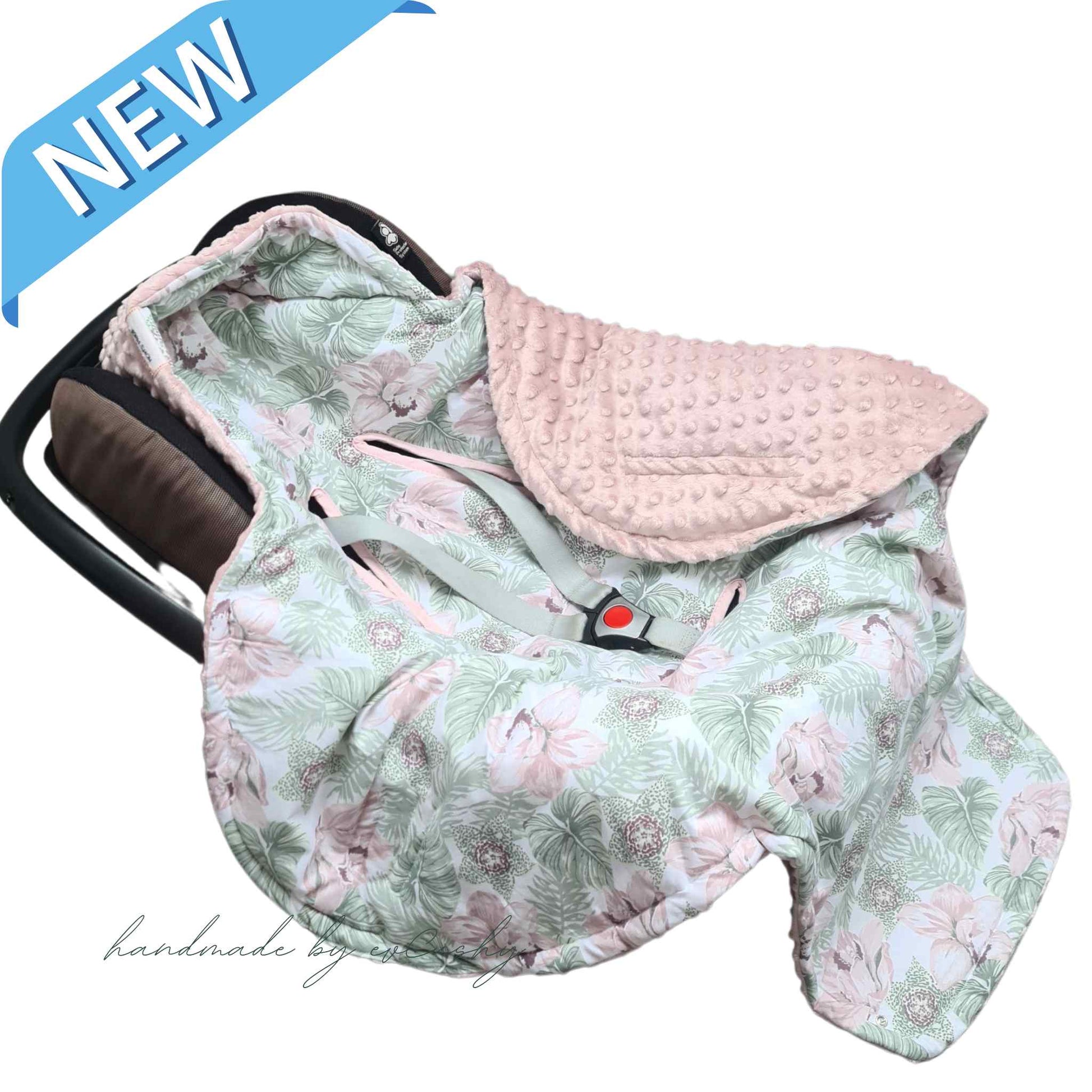 universal car seatbblaket for baby girl newborn till 12 months pink 