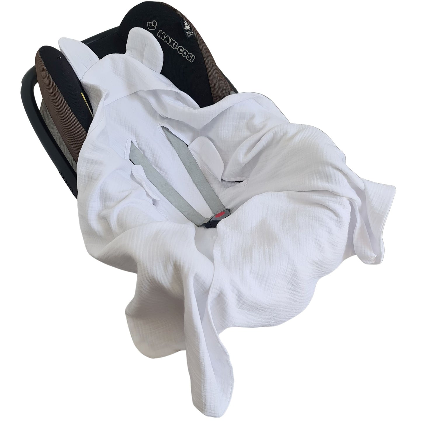 white blanket for baby 100% cotton breathable