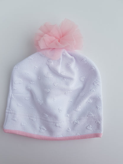 Hat with the pom-pom for girls 1- 5 years