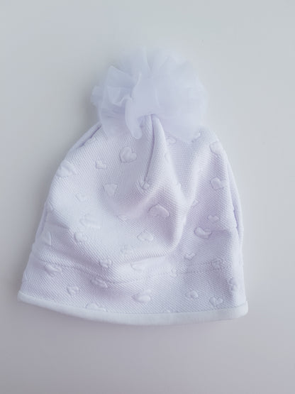 Hat with the pom-pom for girls 1- 5 years