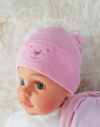 Baby Cotton Beanie size 0-6 months