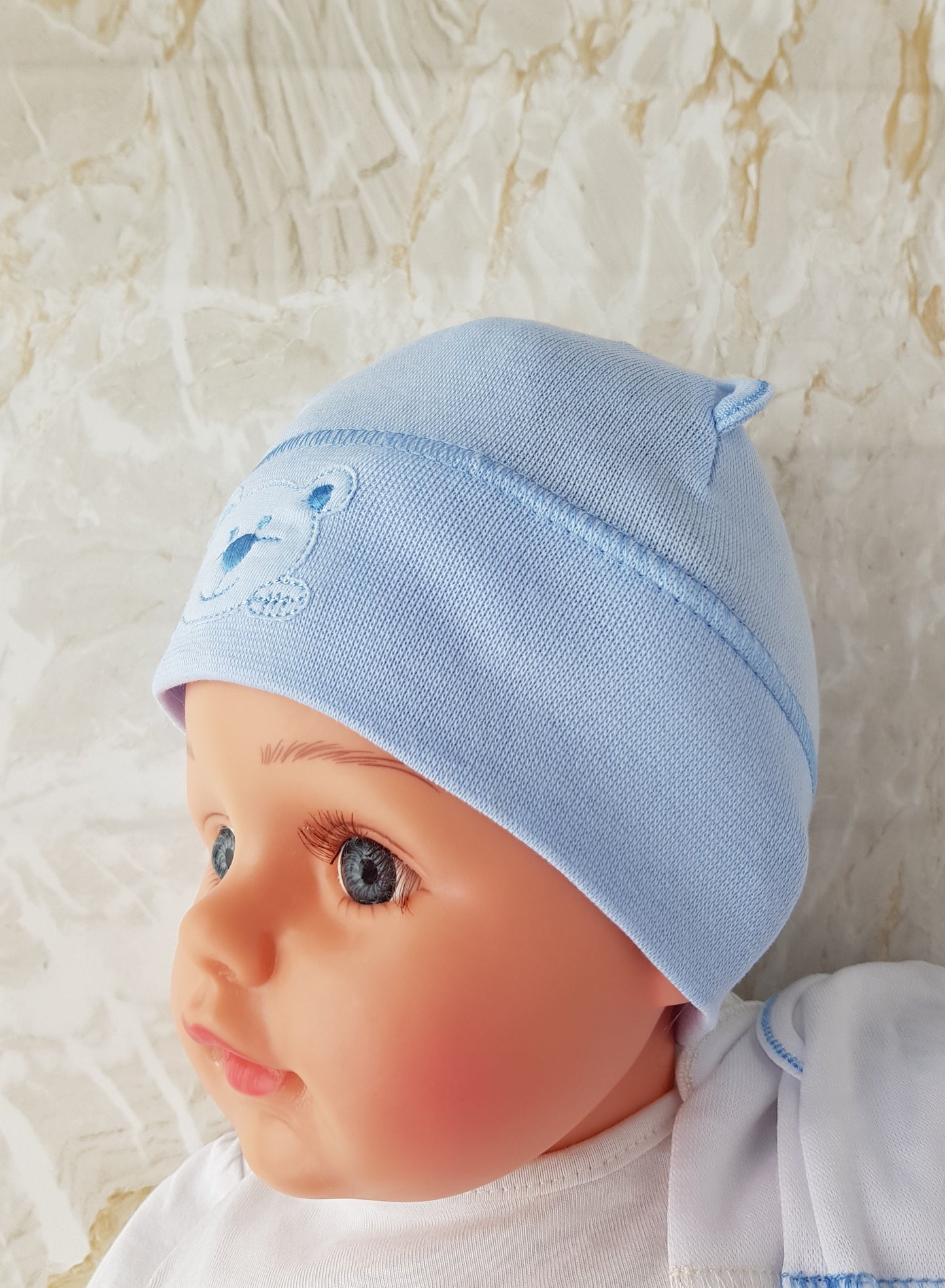 Baby Cotton Beanie size 0-6 months