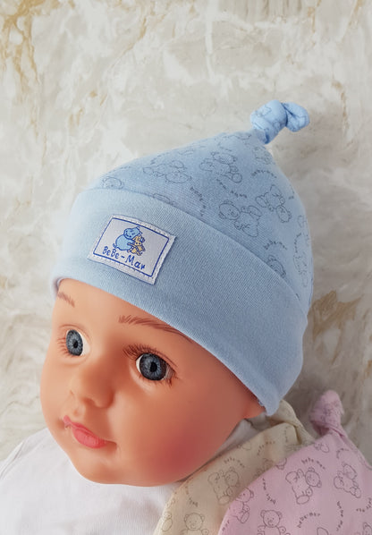 Baby Cotton Knotted Beanie newborn 36 38