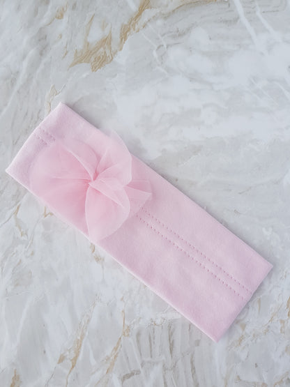 Cotton flower Baby Girl headband, 7 to 16 months old,  head size 46-48cm