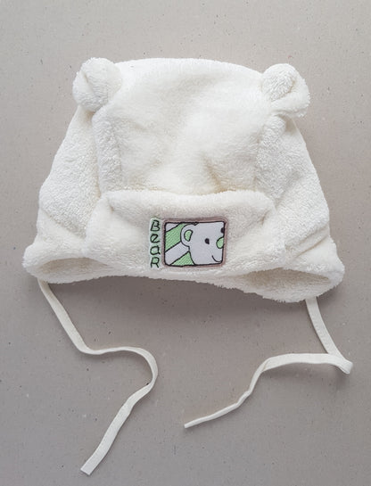 Winter hat for  boys with ties Polar Bear