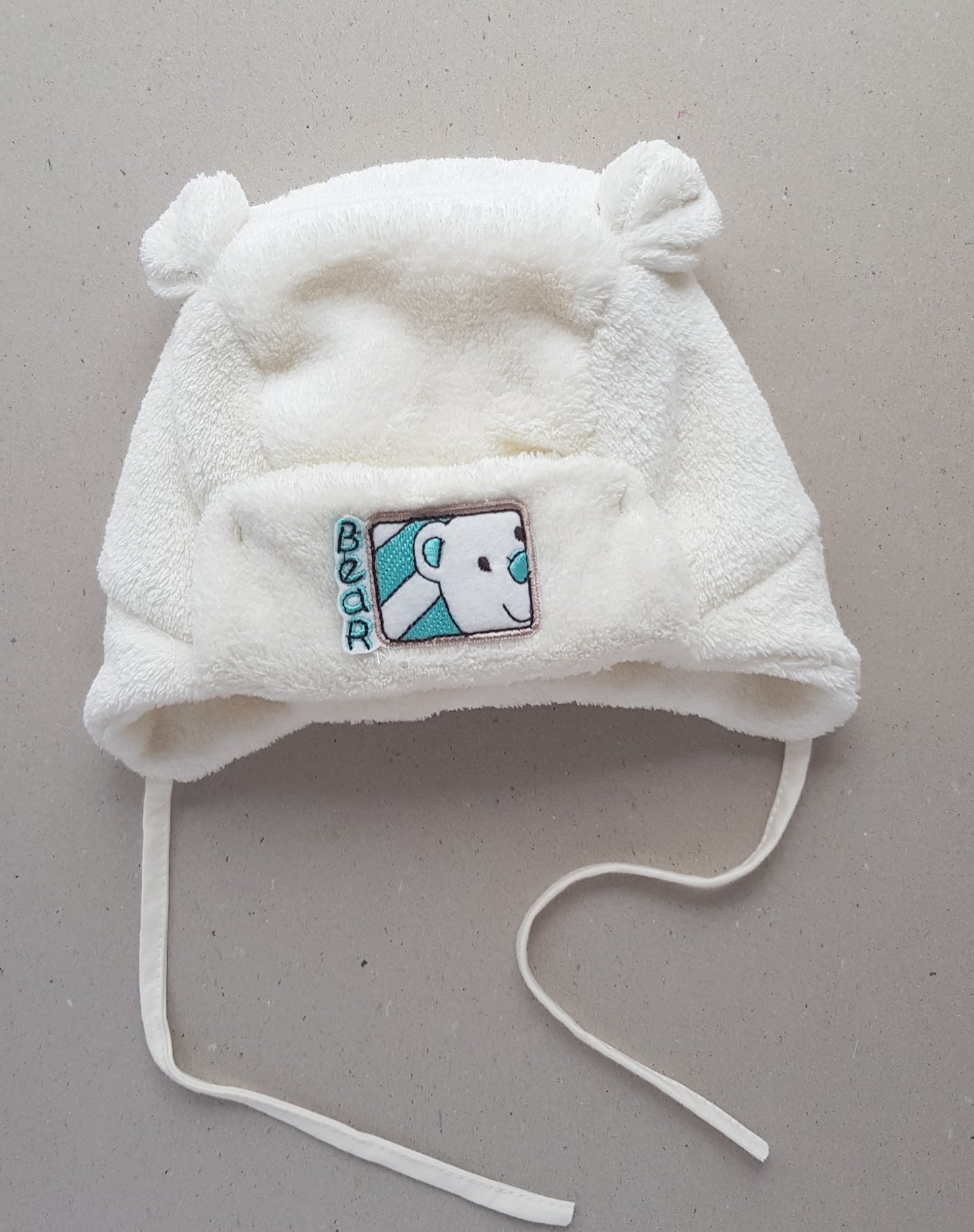 Winter hat for  boys with ties Polar Bear