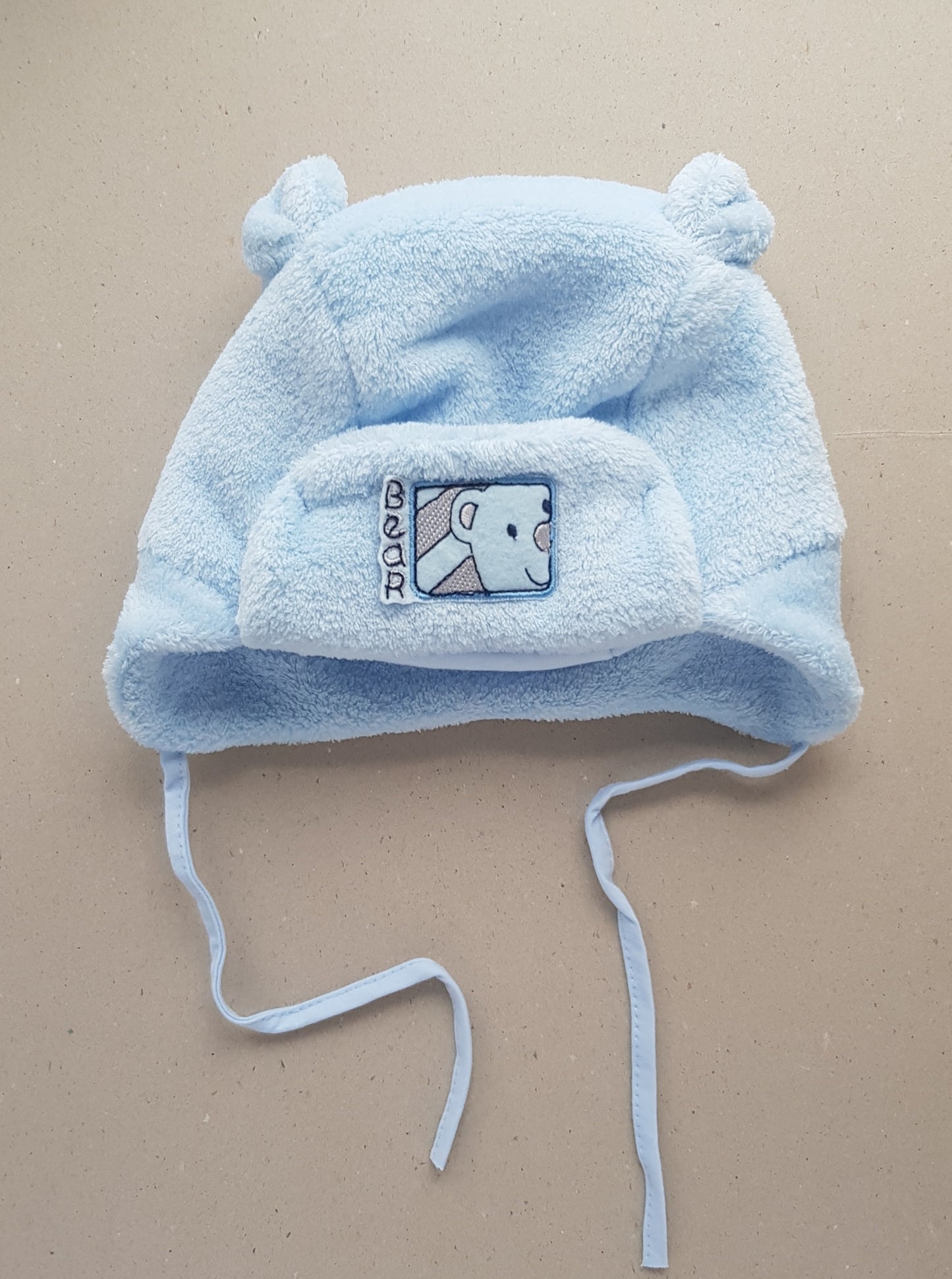Winter hat for  boys with ties Polar Bear