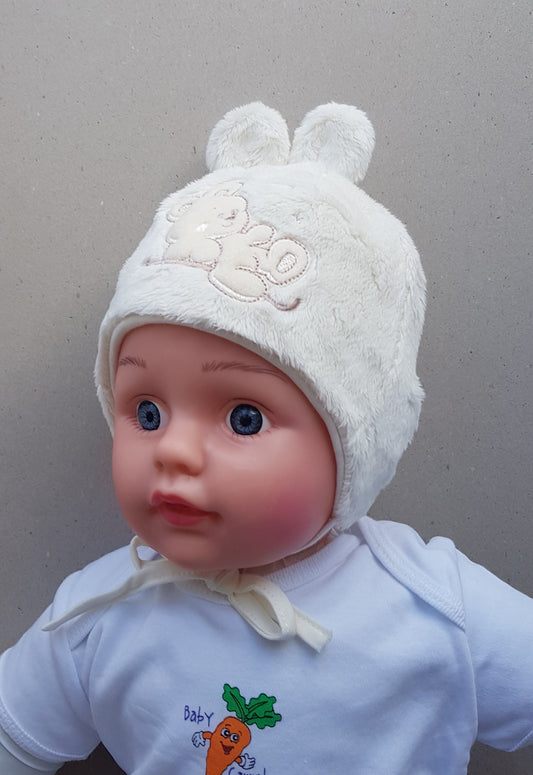 Winter love my bunny fleece hat izosoft Newborn to 6 months