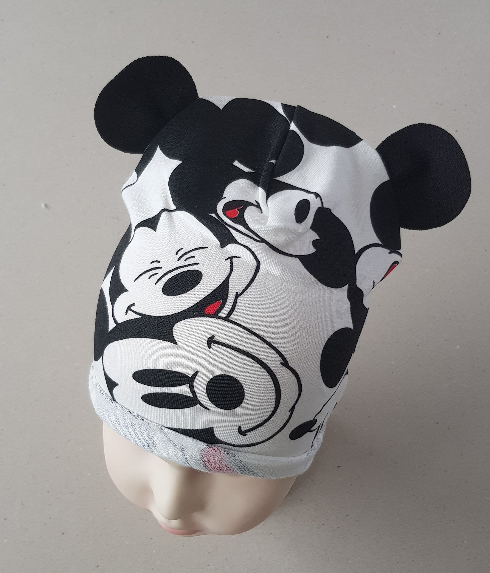 hat beanie mickey black and white unisex for toddler