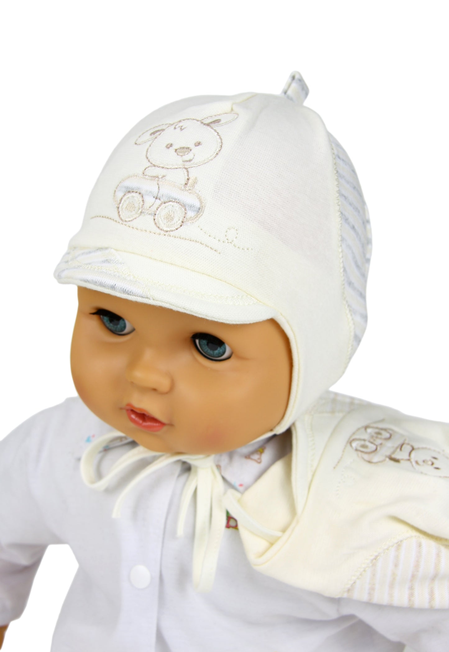 Baby boy hat with a beak - newborn to 5 months