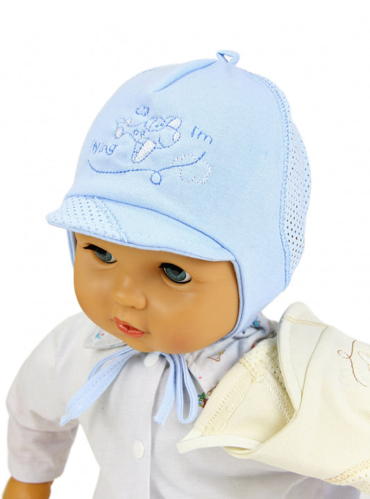 Baby boy hat - aeroplane 7-23