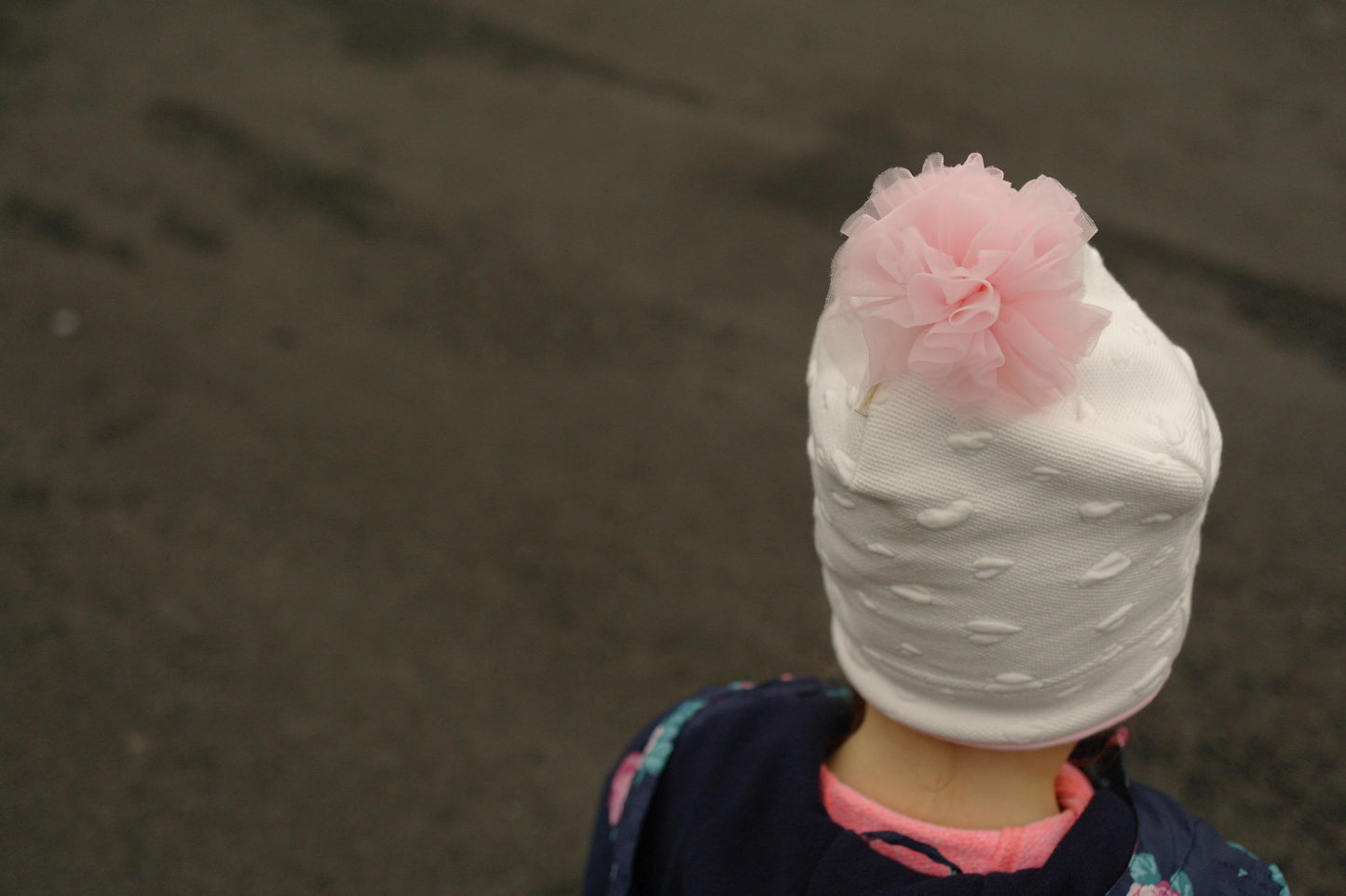 Hat with the pom-pom for girls 1- 5 years