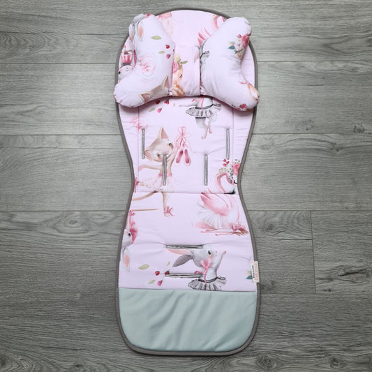 Prams Pushchairs Strollers Seat Liner Universal Ballerina Dream