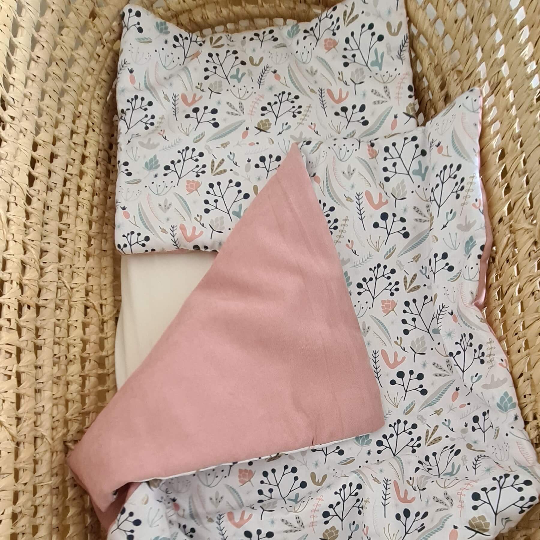 baby blanket quilt organic pink evcushy