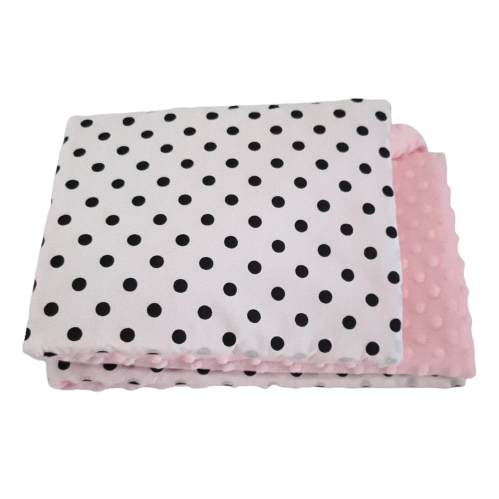 Baby blanket&pillow set 'S' - cosy polka dot