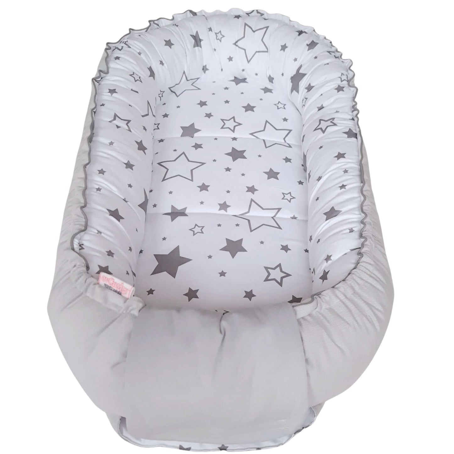 best baby nest grey stars grey velvet sleep pod Ireland