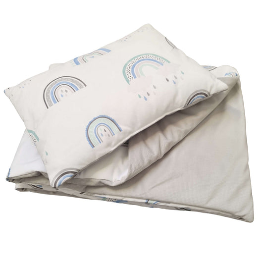 Baby bedding set in Ireland evcushy quilt and pillow for boys rainbows 