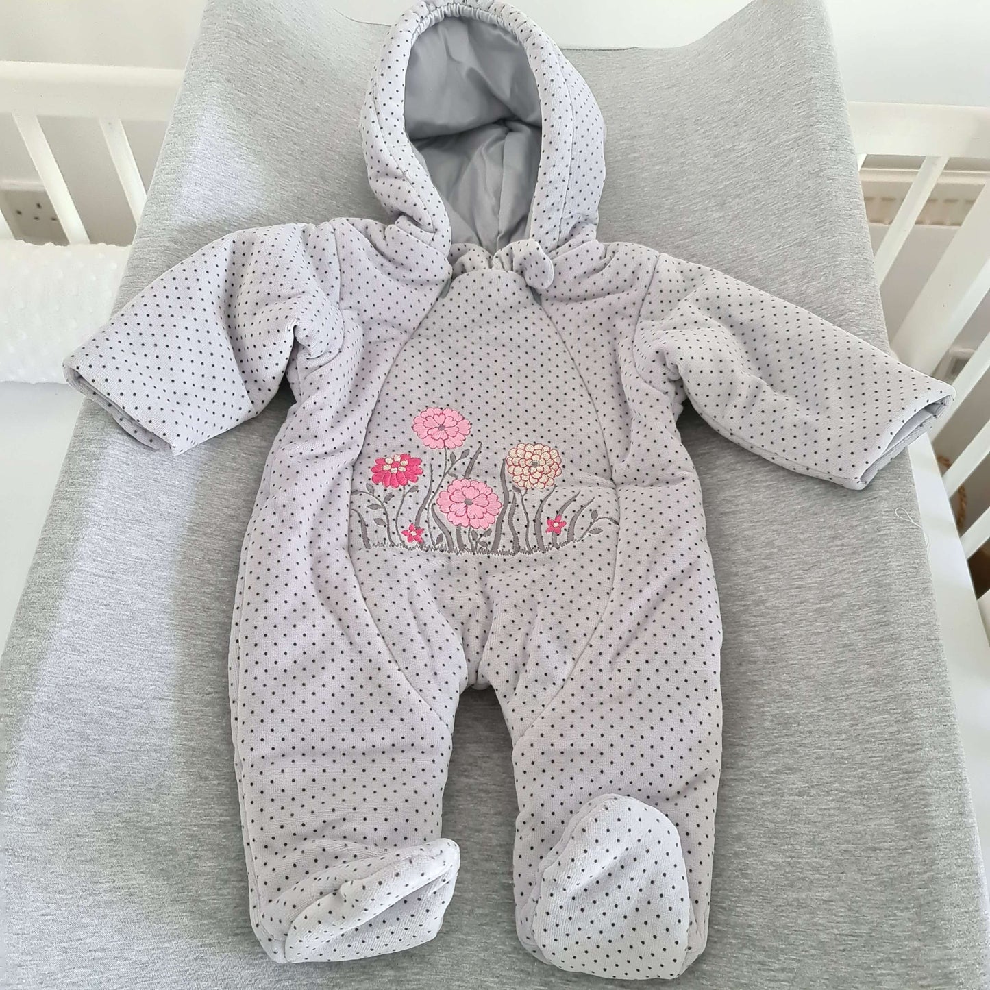 cosy infants warm winter suit for pram grey
