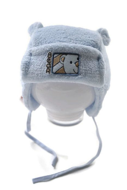 Winter hat for  boys with ties Polar Bear