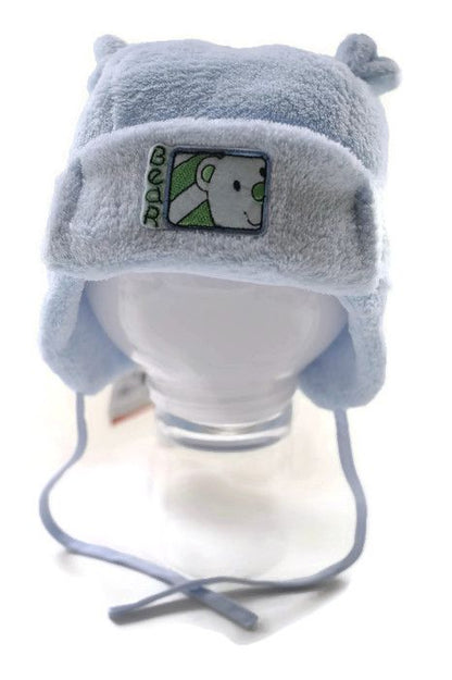 Winter hat for  boys with ties Polar Bear