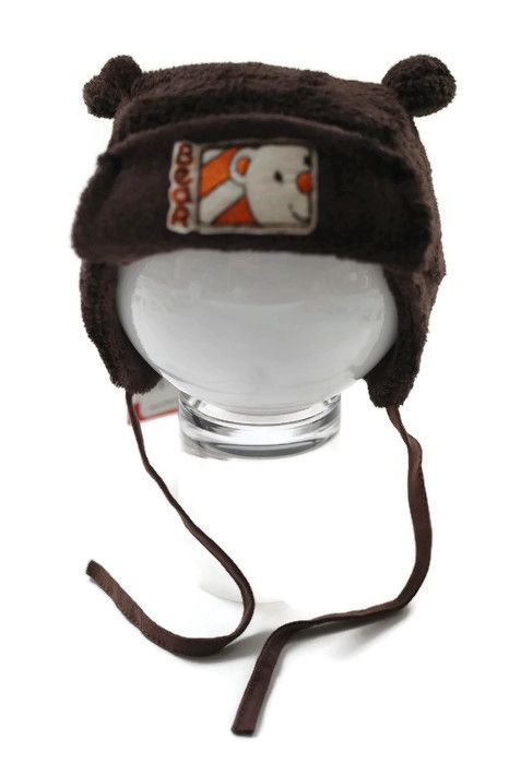Winter hat for  boys with ties Polar Bear