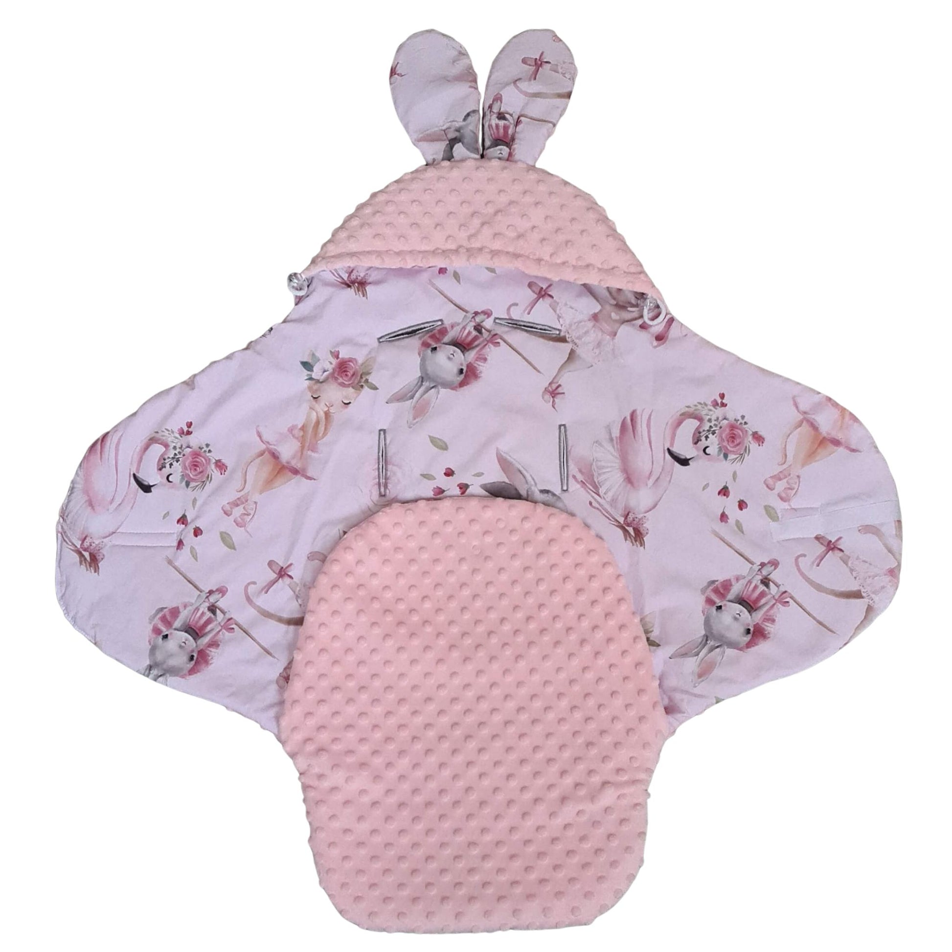 evcushy blankets for car seats strollers pink 