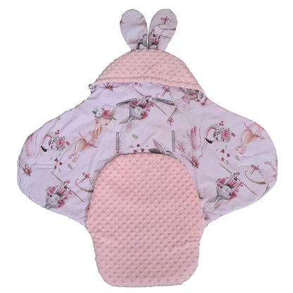 evcushy blankets for car seats strollers pink 