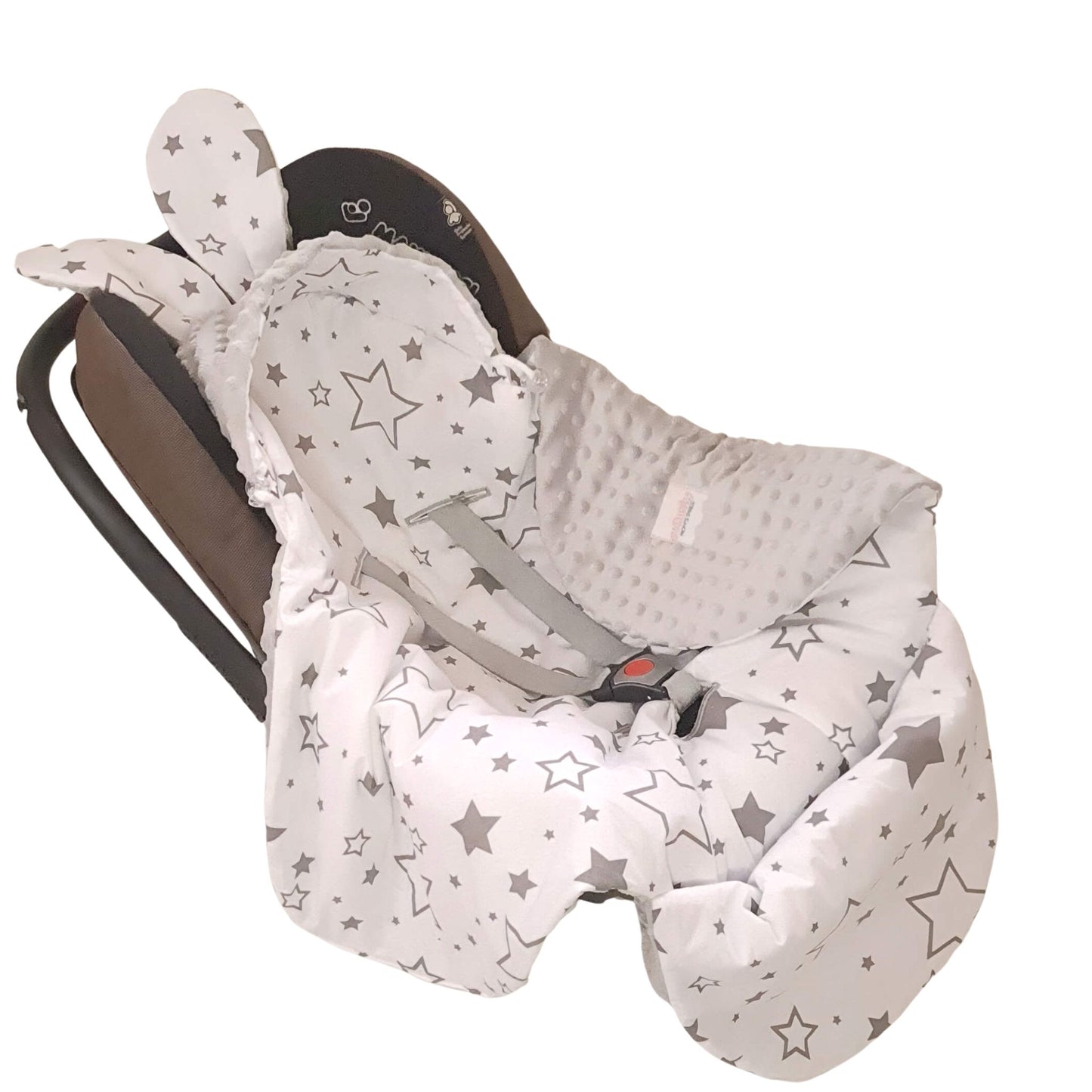 blanket for baby car seat stroller pram blanket swaddle grey fleece