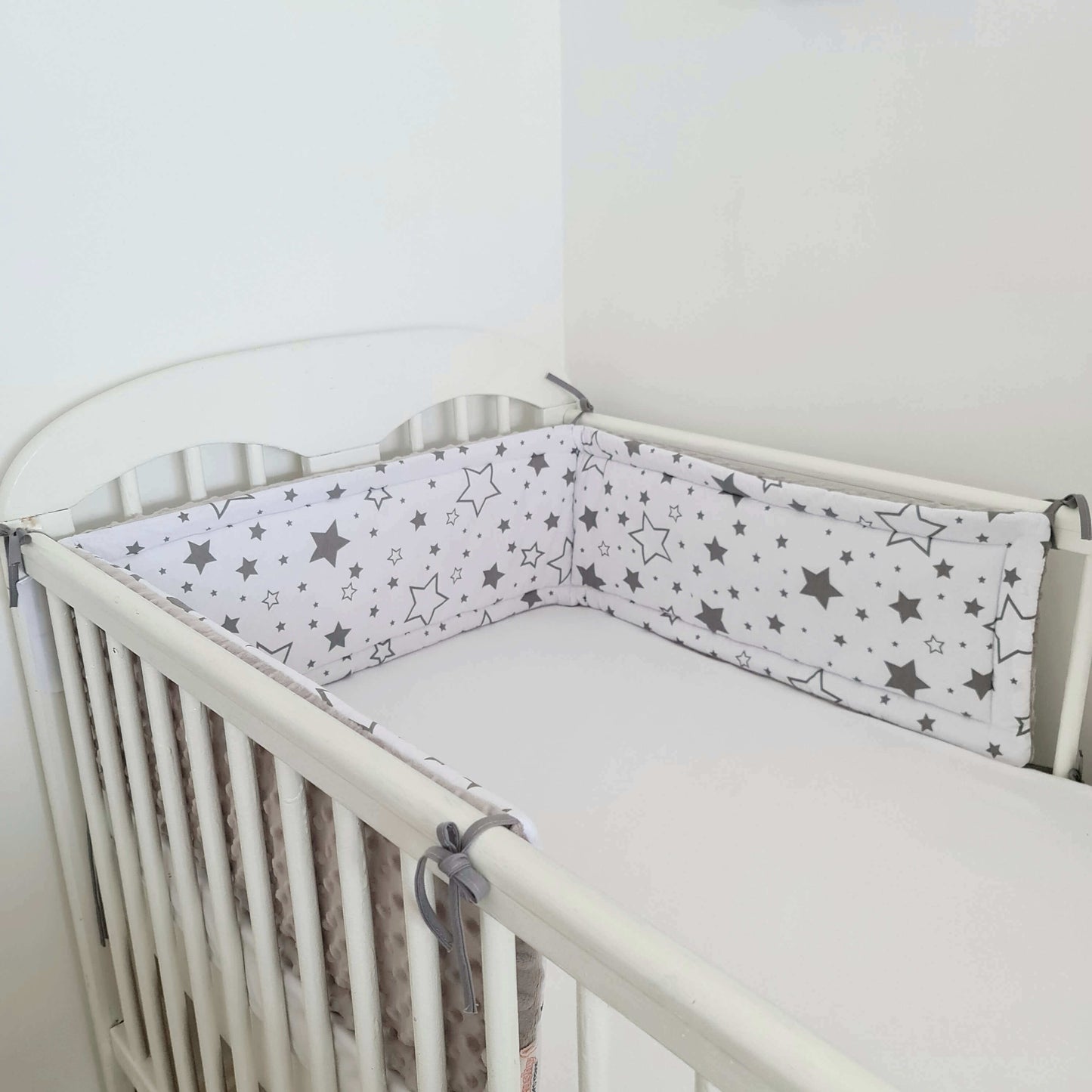 evcushy cot bumpers set protector cotton padded protection for cot bed
