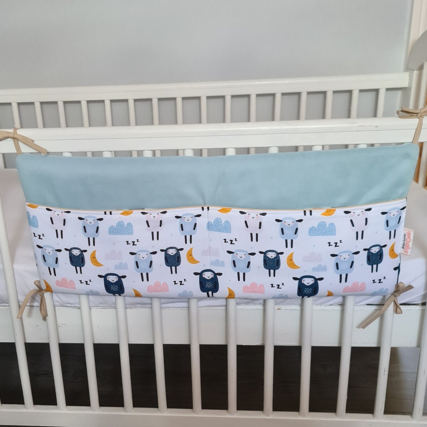 evcushy storage baby cot organizer cotton hanging pouches for crib