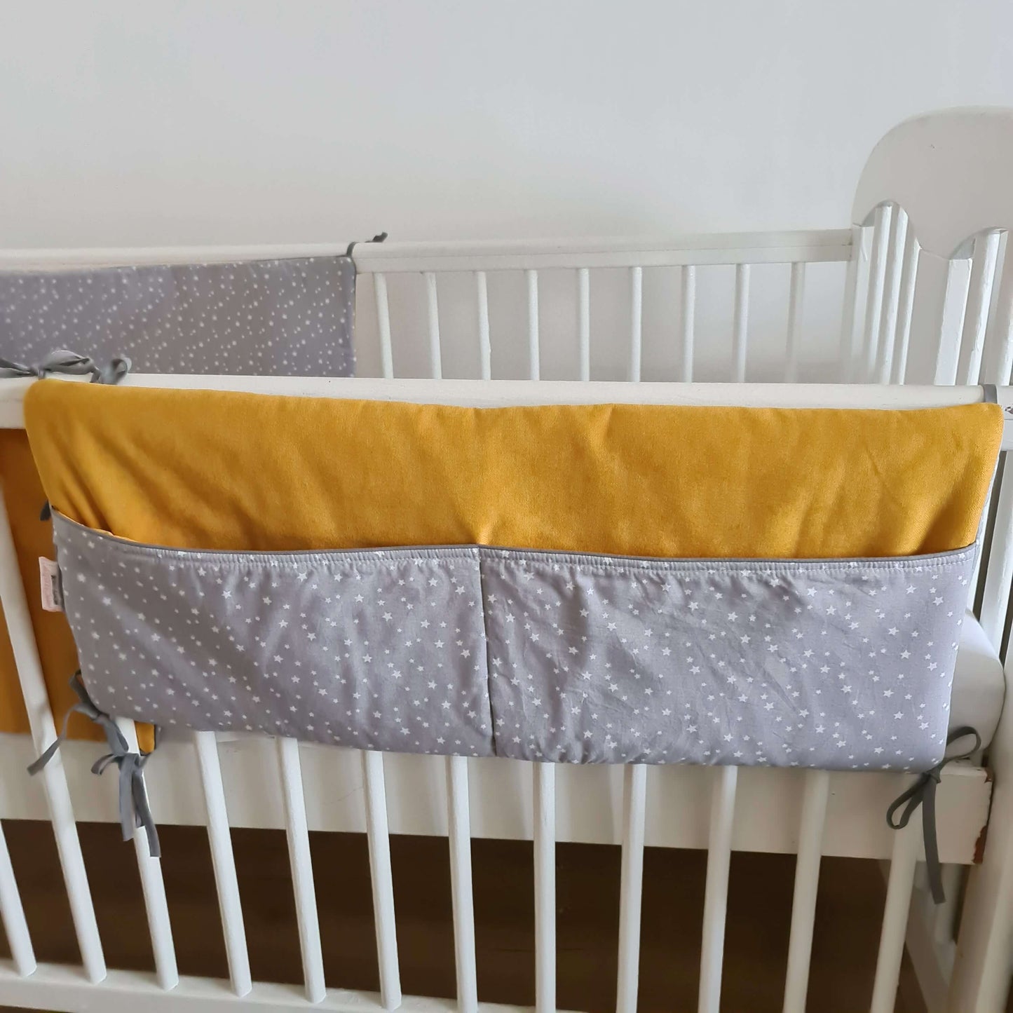 baby cot tidy organizer for cot with 2 pouches