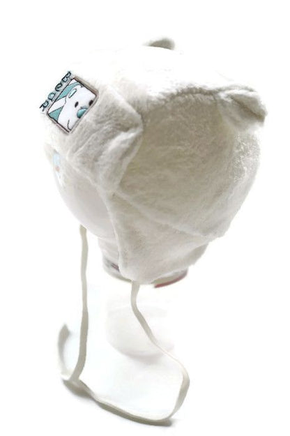 Winter hat for  boys with ties Polar Bear