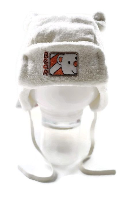 Winter hat for  boys with ties Polar Bear