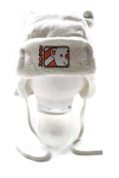 Winter hat for  boys with ties Polar Bear