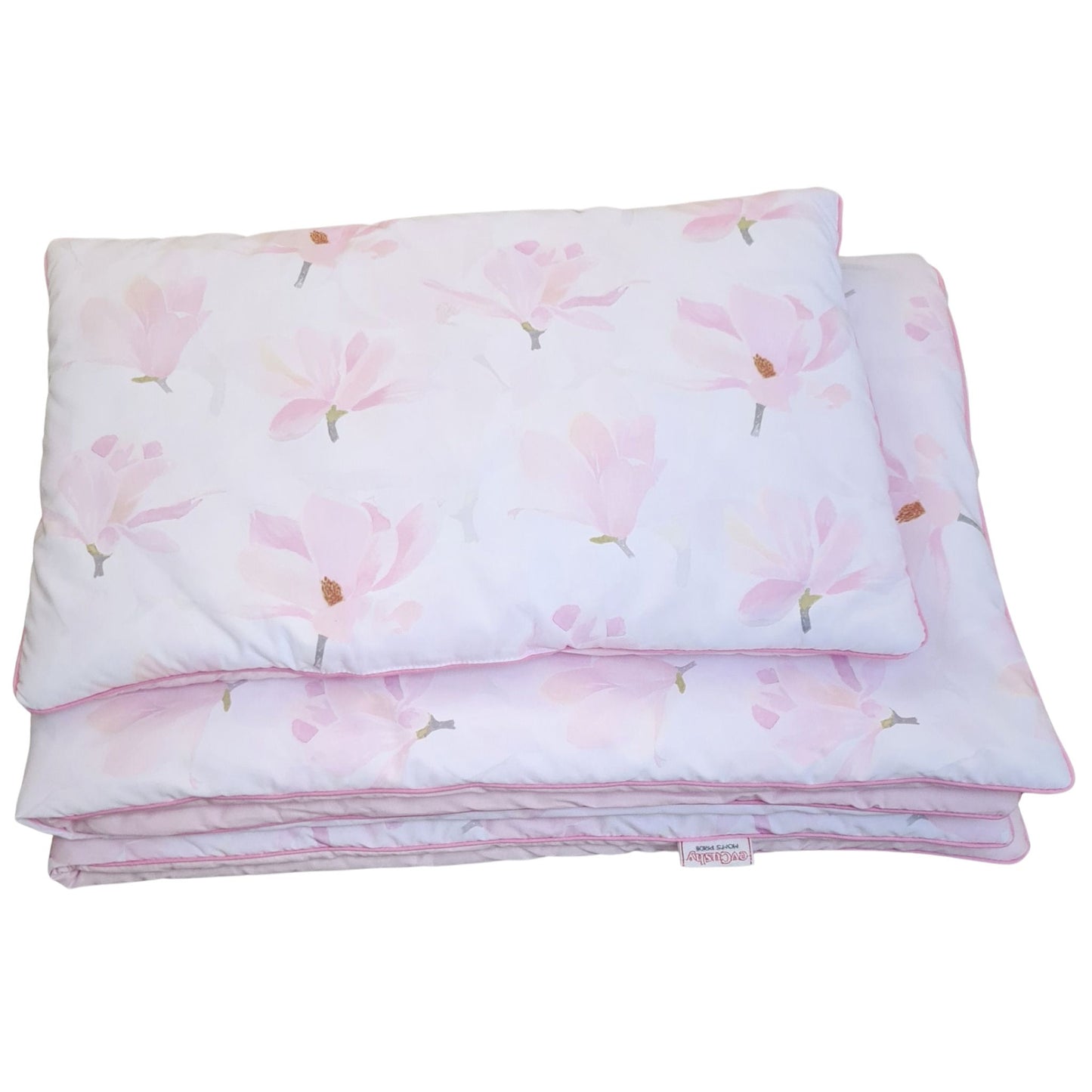 Children Quilt & Pillow Set- Bedding For Cot Bed - Magnolia Blossom