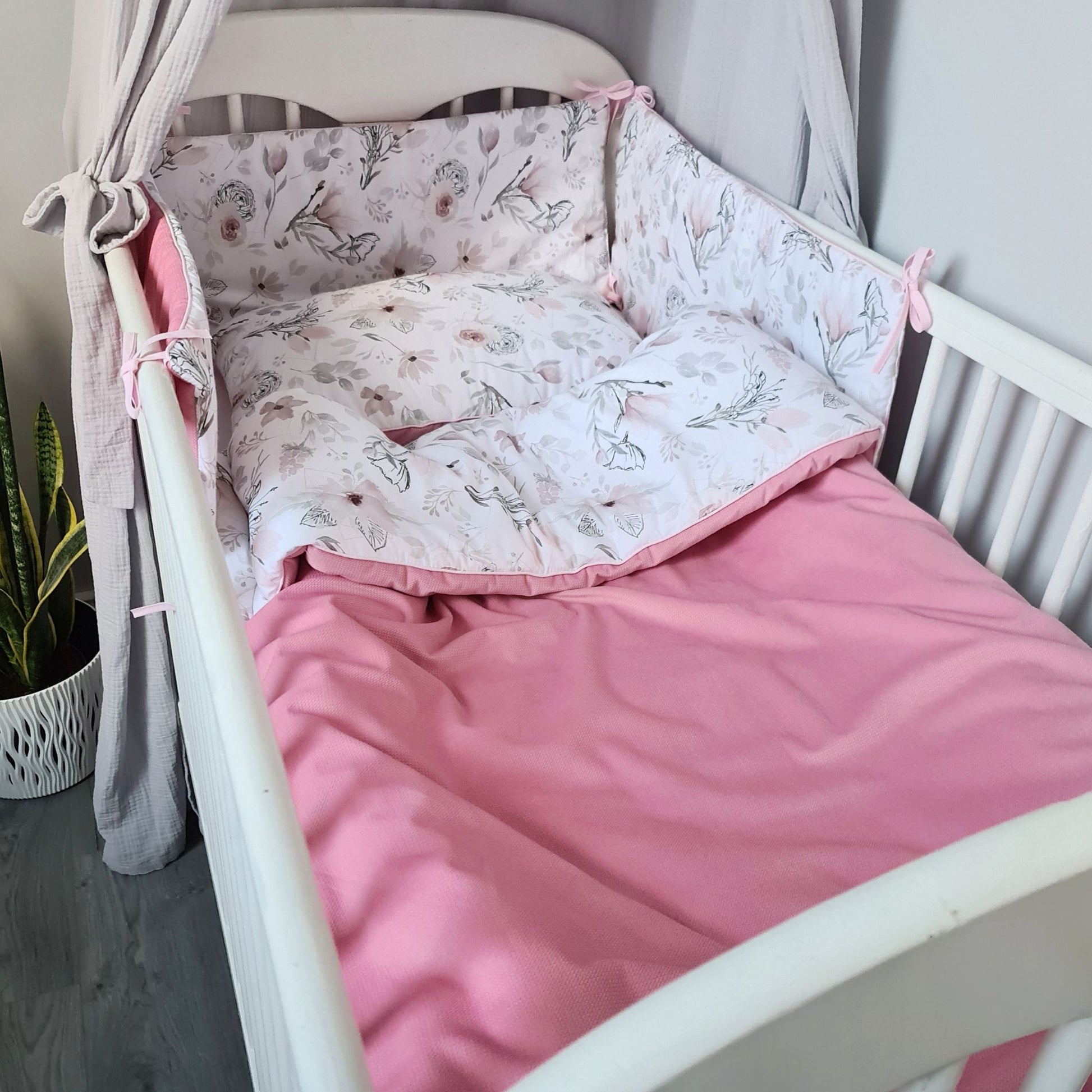 baby and toddler size bedding sets duvet and pillow pink
