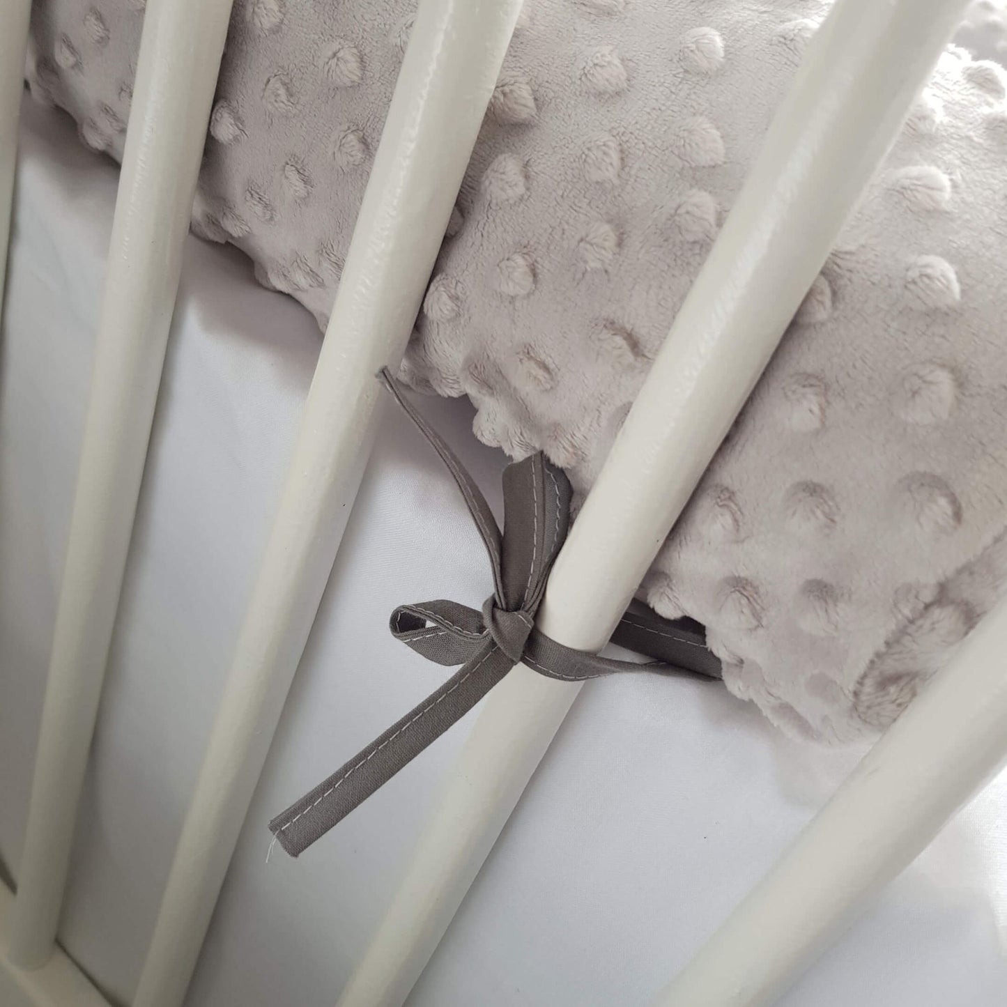 evcushy baby cot bolster pillow bumper protector for baby crib 180cm 210 cm snake bumper with cover grey fleece