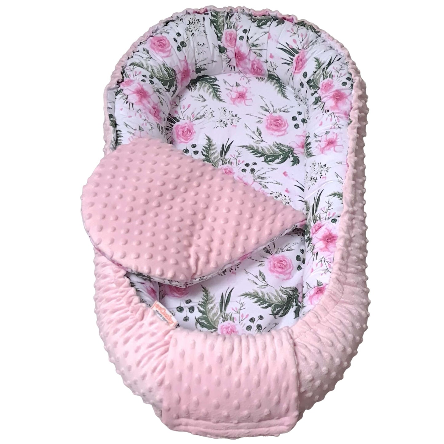 evcushy babu nest sleep pod with matress for newborn pink