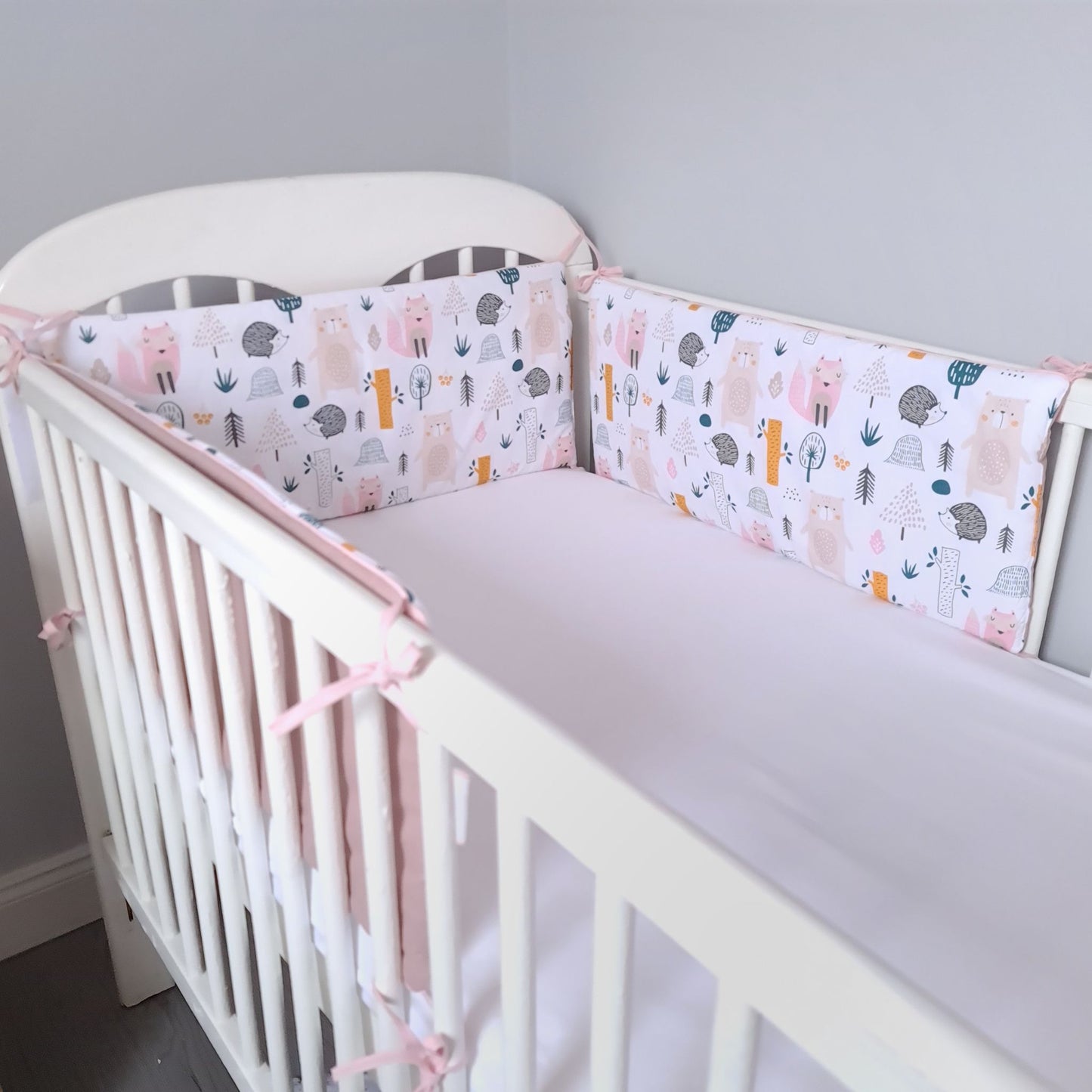 cot bed protector bumpers set for bed crib lining