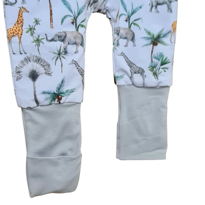 sleeping bag with feet for kids in Ireland grey jungle animals 