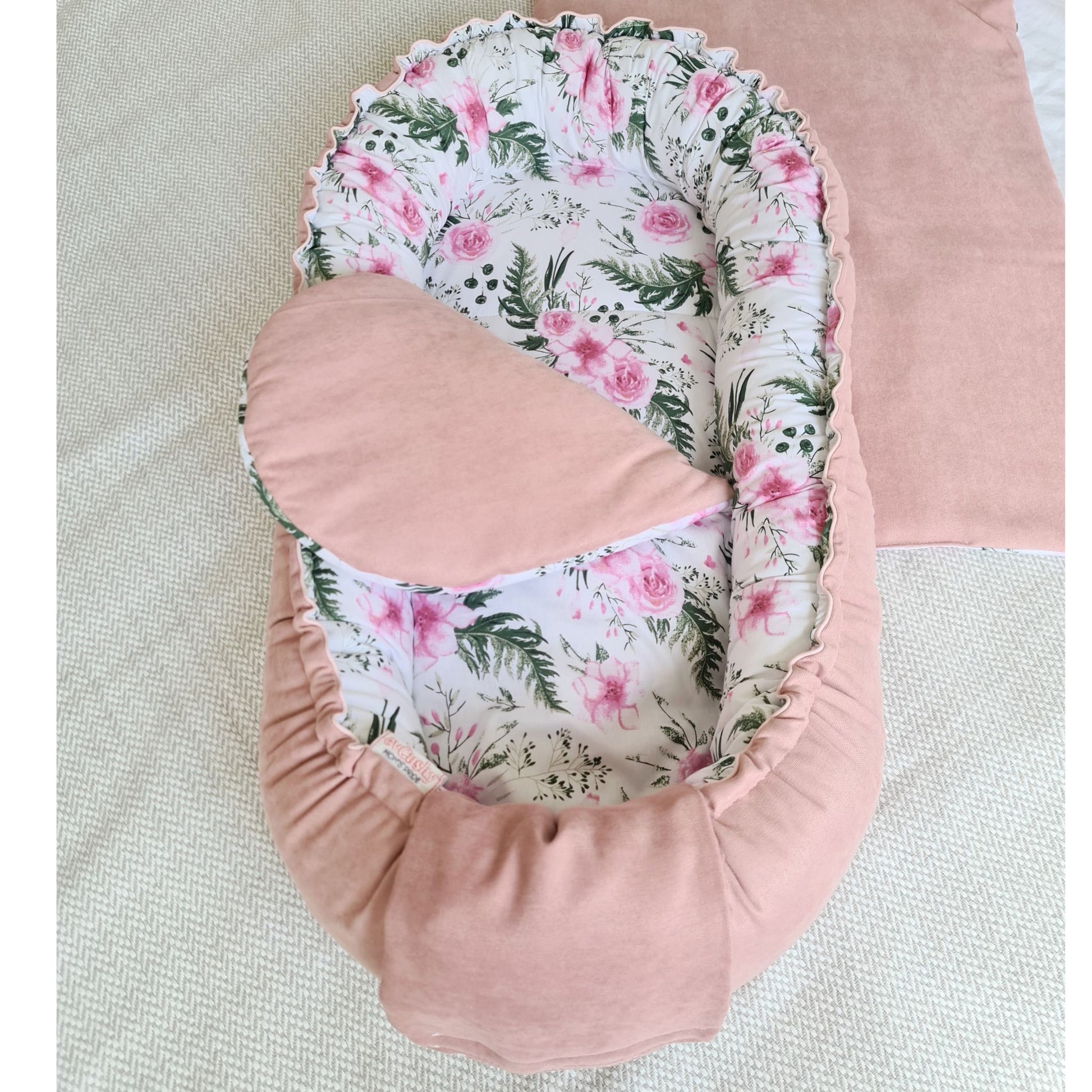 evcushy best nest for baby breathable 100% cotton pink floral baby accessories