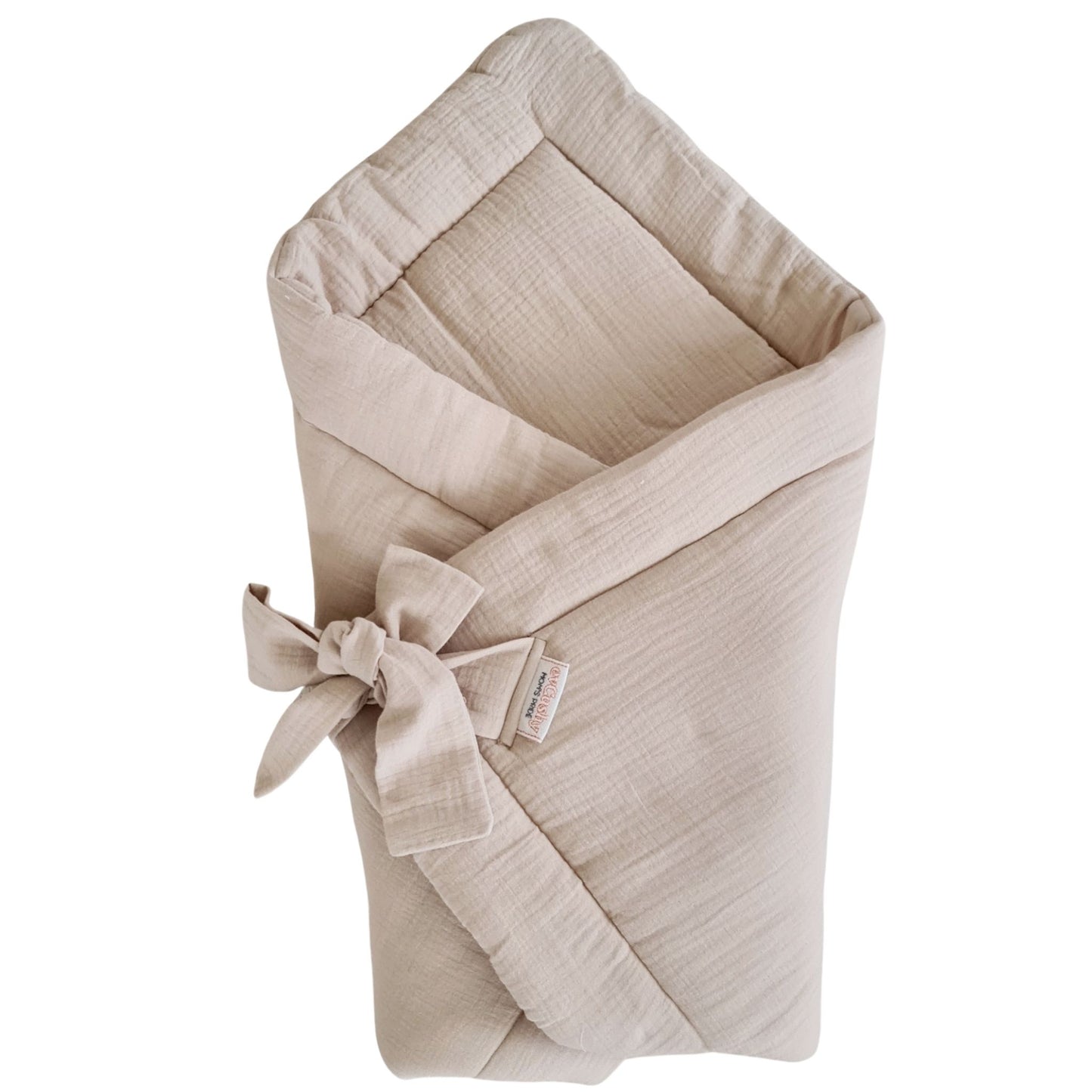 evcushy swaddling blankets for baby neutral colour beige sand cotton