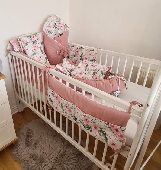 newborn bundle baby nest cot bumper bedding cot tidy