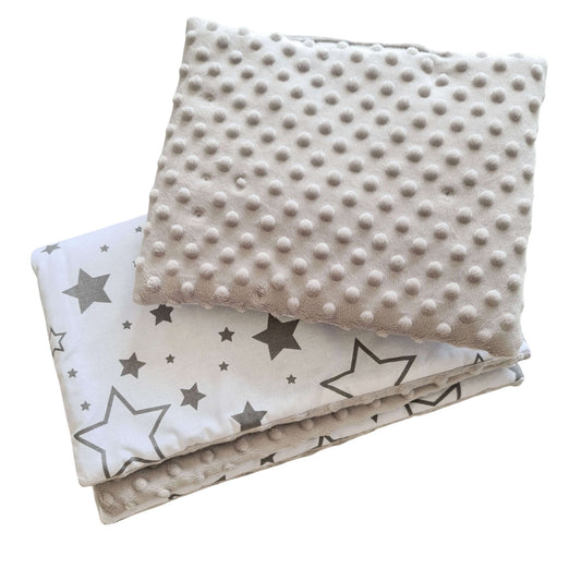baby quilt newborn baby blanket and pillow set size s grey and stars