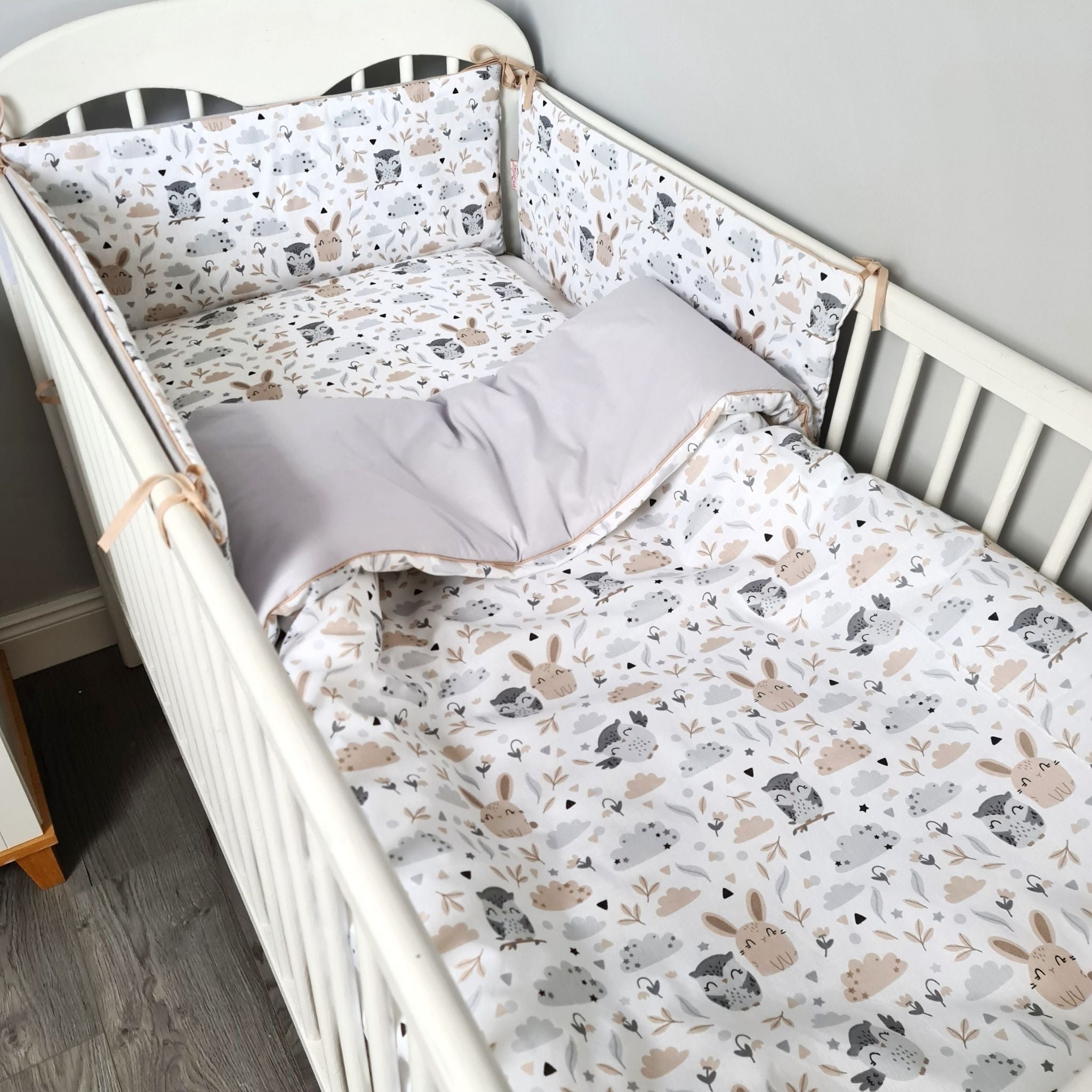 Cot bed quilt discount and pillow set