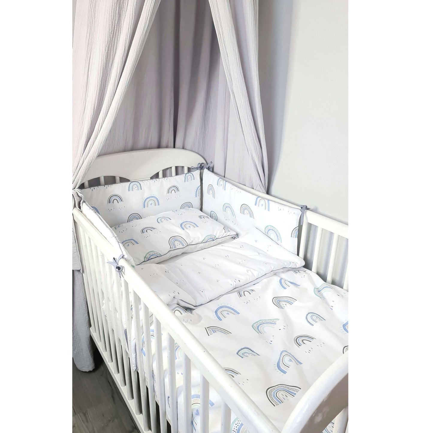 toddler baby bedding duvet & pillow set cot bumper 100% cotton