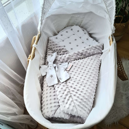 Swaddle blanket - 3 in 1 Grey-Stars.