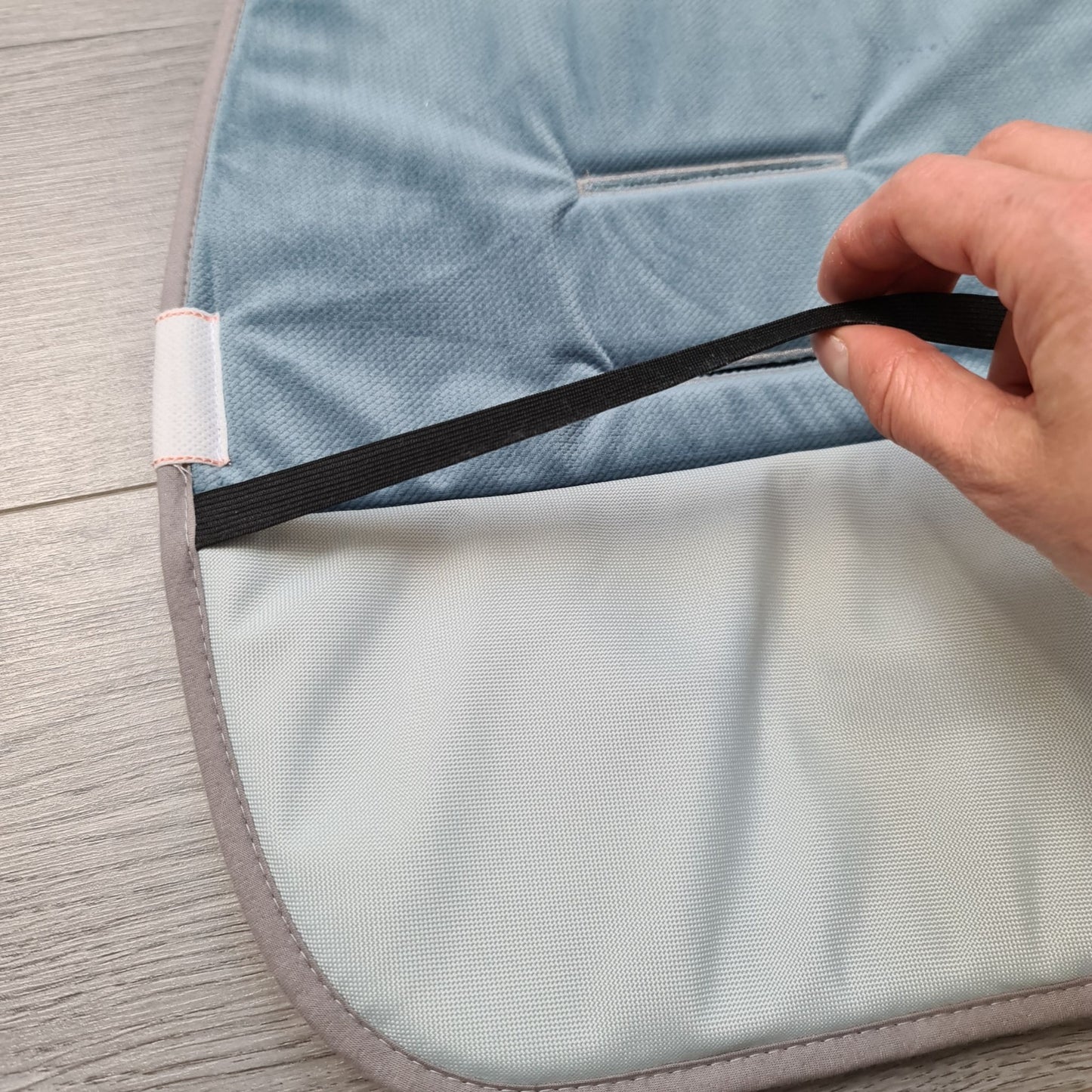 liner for strollers with robber band to secure the liner in place
